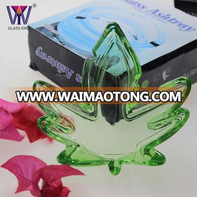 Cheap irregular maple leaf dubai bob marley funny pocket cigarette smokeless beach custom portable glass ashtray